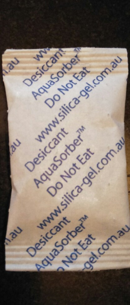 AquaSorber silica gel desiccant packet